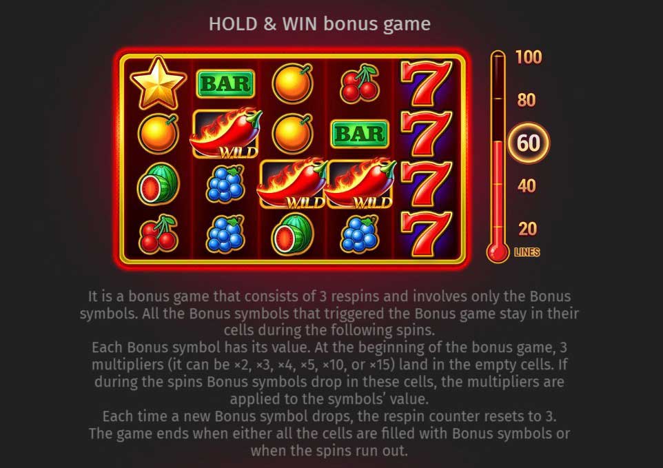 Hot Chilli Bells slot hold and win bonus game