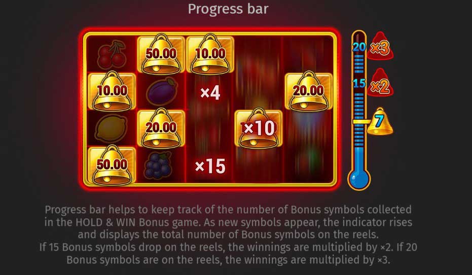 Hot Chilli Bells slot game progress bar